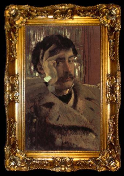framed  James Tissot Self-Portrait, ta009-2